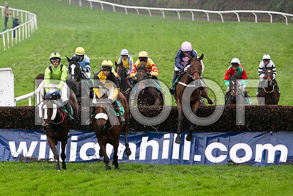 Knocklayde Euro (yellow & Black)  , PU - Jockey E J O'Connnell leads the group - FT8E5482-e