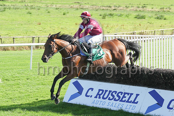 Uhtred and Richard Condon winners of Race 5 The Daria Capska Miss Northern Ireland Opportunity Beginners Steeplechase