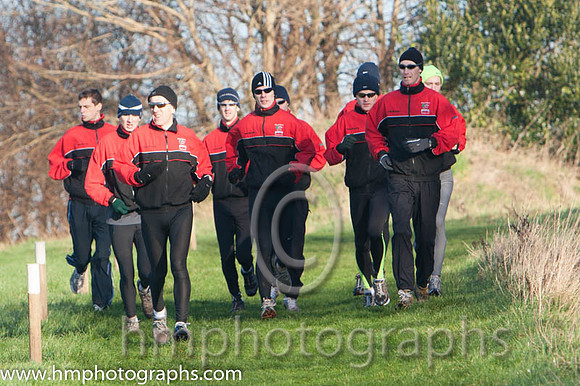 The City of Derry AC Men's Team at the 2007 Senior Men's Northern Ireland Cross Country Race at University of Ulster Coleraine, Northern Ireland