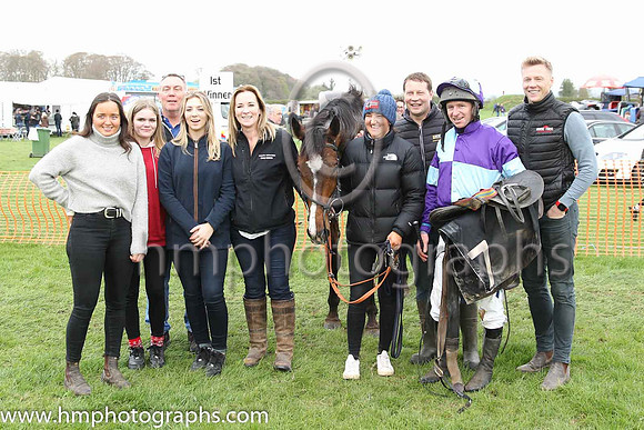 01st FAITH LOVING (FR) and N McParlan ( 7 , PURPLE  LIGHT BLUE QTD; purple sleeves,light blue armlet; purple  light blue qtd cap ) Trainer: Caroline McCaldin , Owner : Alan McCaldin