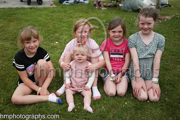 Graine Quigley, Esmia Brown, Kali Gynnion, Ella McCartan and Jessica Dinsmora at The Family Fun Raceday at Downpatrick Race Course on Wednesday 13th July 2022.