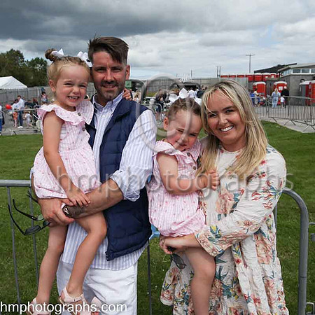The Fleming Family from Killough - Rosa, Daniel, Remi and Kerry at The Family Fun Raceday at Downpatrick Race Course on Wednesday 13th July 2022.