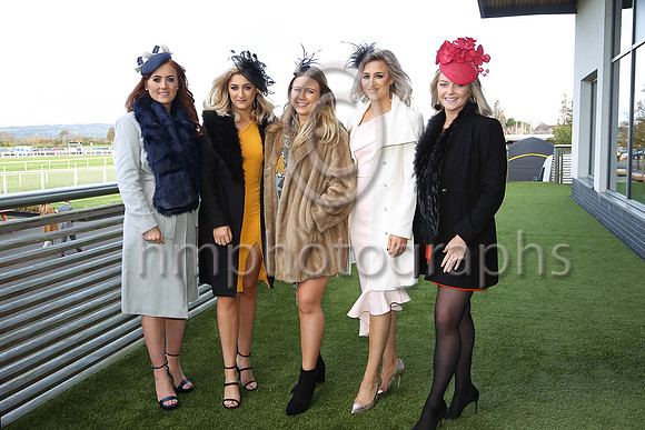 Reah Magee, Zara Price , Tori Dixon, Ashleen Heany and Tori Mills on a day out at the races at Down Royal