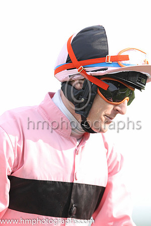 01 Toe The Line and F M Berry - - 01st (9 ,pink, black hoop ) Trainer - J E Keily
