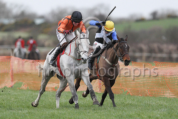 01st BI QUINI TIEP (FR) and D G Lavery ( 6 , ORANGE,black seams; black cap ) Trainer: B.R. Hamilton , Owner : Nigel Baring