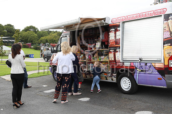 Queuing at the sweet van at Downpatrick Races