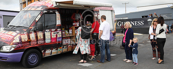 Queuing at the sweet van at Downpatrick Races