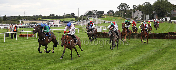 1st Dixie Lee and M A Enright ( 2 , pnk, white hoop ) Trainer - D A McLoughlin , Owner - Mrs P J Conway