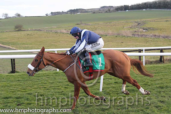 01 Alberta &amp; N. Carberry - Trainer: Gordon Elliott - Owner: Cullentra Racing Syndicate ( blue, white chevron )