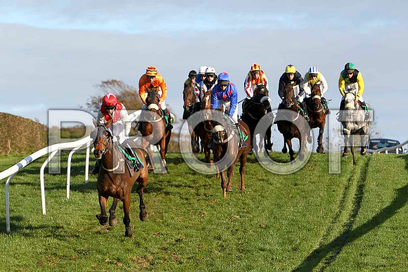 Rumreelic leads the group , Jockey B J Cooper - Fell - CU2D9360-e