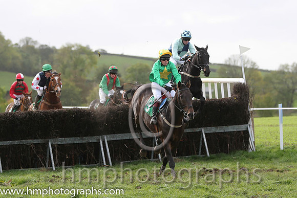 08th Tick Tock Tim and Paul Power - PU - 08thth (9 ,emerald green, yellow star ) Trainer - V L Halley