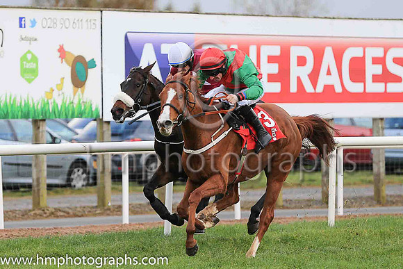 01st Rashaan and S W Flanagan ( 3 , green, red cross belts ) Trainer - C Kidd , Owner - Mrs T J Kidd  Mrs R Treacy