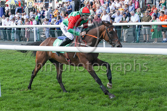 Desertmore House and Ricky Doyle number 4 Green and Red Qtrd winners of Race 3 The Ulster Carpets Maiden Hurdle