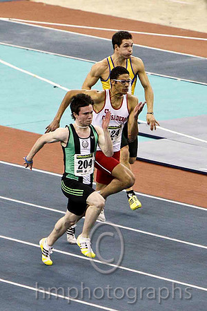 Dean Adams (204) Ballymena & Antrim AC - Winner & Stephen Calvert (124) Crusaders AC - 2nd  - 60m Semi Final Senior Men's 60m -   FT8E0205-e