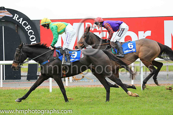 10th Steel?s Cotton and D E Mullins ( 6 , purple, black sleeves, red cap ) Trainer - I R Ferguson , Owner - Miss S M Wilson