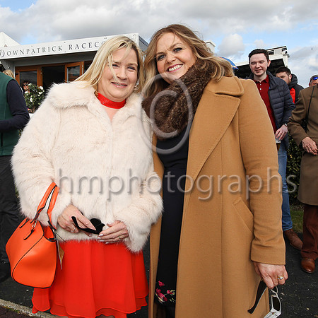 Annett Fitzgerald and Ailish Steenson at Downpatrick Races
