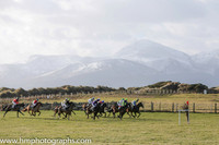 Point to Point at Tyrella in the shadow of the snow covered Mourne Mountains