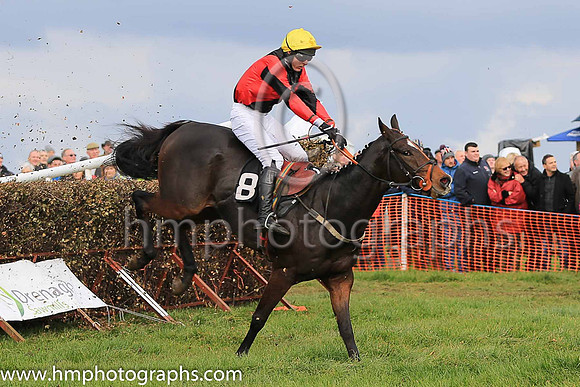RALEAGH MOUNTAIN and M J O'Hare ( 8 , RED,black diabolo; red sleeves,black diabolo; yellow cap ) Trainer: C.A. McBratney,, Owner : Steele, T.T.
