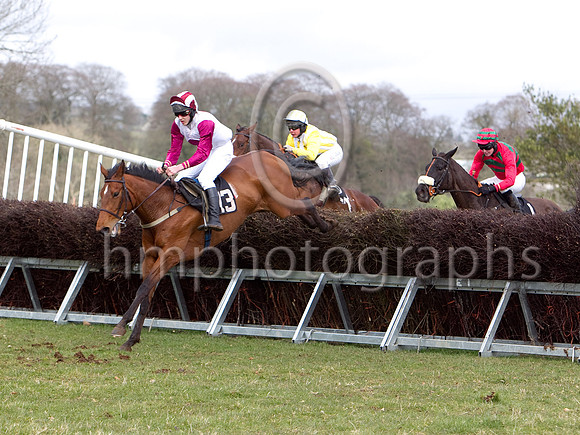 Second Race - Roadshan (Maroon sleeves) 1st , jockey B P Fahey , Ishlana(GB) (Yellow) 4th, Ms J A Kidd & Blackwater Breeze PU J C Barry - CU2D7066-e3a4j