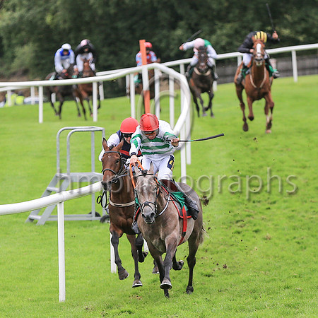 01st Curlew Hiland Mr J J Codd ( 2 , white, green chevrons ) Trainer - G Elliott , Owner - Noel Moran  Mrs Valerie Moran