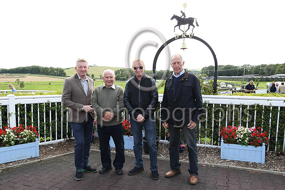 iRichard Lyttle , Racecourse Manager of Downpatrick Race Club with Motor Cycle Legends Brian Reid, Ian McGregor and Ray McCullough