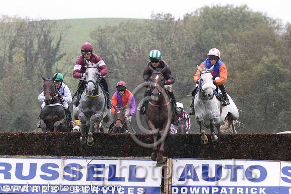 01 Ipsos Du Berlais & D N Russell - winner (3, maroon, white star) , 05 Barake Boy & J L Cullen - 5th (1, black, red spots) & 02 Ocean Bright & C D Maxwell - 2nd (9, royal blue, orange star) - FT8E904
