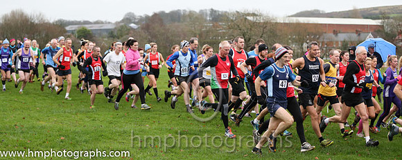 Start of the Women's and Veteran Men's Race at the Malcolm Cup at Ballyclare