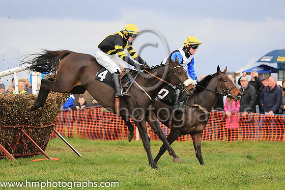 ROSSAMILAN and J C Barry ( 10 , BLACK,white cross belts; blue sleeves; yellow cap ) Trainer: Paul McAleese,, Owner : Laura McAleese