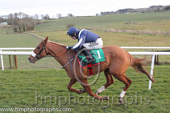 01 Alberta &amp; N. Carberry - Trainer: Gordon Elliott - Owner: Cullentra Racing Syndicate ( blue, white chevron )