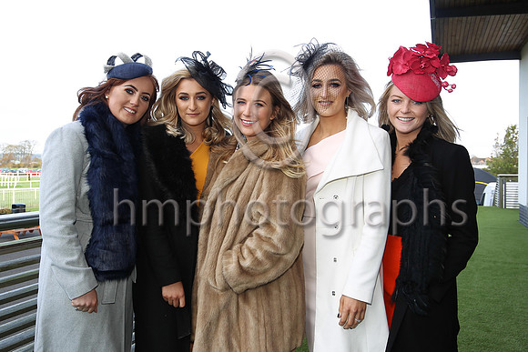 Reah Magee, Zara Price , Tori Dixon, Ashleen Heany and Tori Mills on a day out at the races at Down Royal