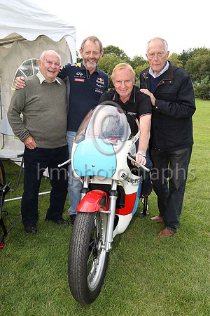 Ian McGregor, John Wood from Dublin, Brian Reid, and Ray McCullough at Downpatrick Races.