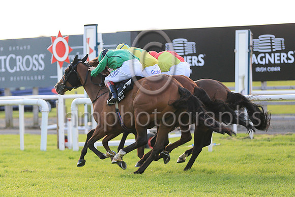 01st Guanabara Bay  Declan McDonogh (3, yellow, emerald green star) Trainer Adrian McGuinness, Owner Sean F Gallagher