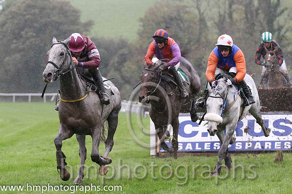 01 Ipsos Du Berlais & D N Russell - winner (3, maroon, white star) , 03 & 02 Ocean Bright & C D Maxwell - 2nd (9, royal blue, orange star) - FT8E9063-23