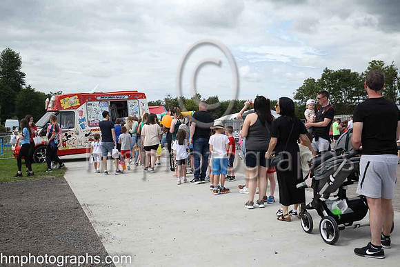 The queue for Ice Cream at The Family Fun Raceday at Downpatrick Race Course on Wednesday 13th July 2022.