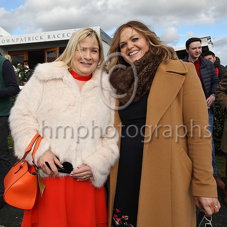 Annett Fitzgerald and Ailish Steenson at Downpatrick Races