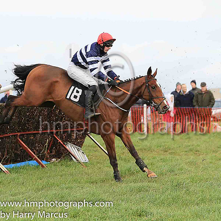 01st WEAKFIELD and A J Fox ( 18 , DARK BLUE  WHITE HOOPS; dark blue  white hooped sleeves; red cap ) Trainer: Gavin Cromwell , Owner : Racing Partnership Danestown