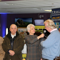 Pamela Ballentine interviewing Nick O'Toole, also in picture is Johnny Lumley - AA1V9388