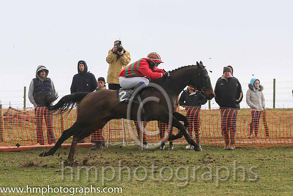 04th Notnowlove ( 2 )  M McCrory - Trainer: Nessa Toher - red, emerald green chevrons
