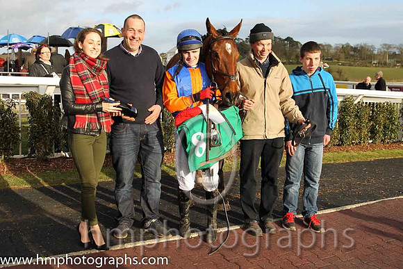 Race 5 1st - Magical Mother (IRE) (8 ) Jockey: K C Sexton - Trainer: J Beamish - blue, orange stripe