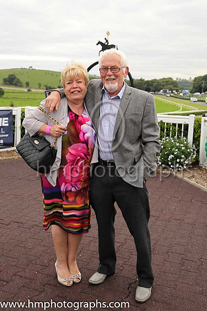 Mabel and Norman Richmond at Downpatrick Racecourse Ladies Day Meeting.Mabel is a cousin of the late Dr E F Logan OBE.