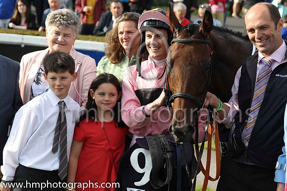 01 Toe The Line and F M Berry - - 01st (9 ,pink, black hoop ) Trainer - J E Keily