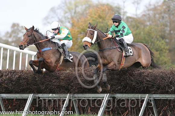 01 Mr Mountain and B O'Neill - - 01st (2 ,emerald green, orange spots ) Trainer - Donnchadh Doyle  04 Vicsaflia and Miss R Blackmore - - 04th (8 ,emerald green, black hollow box ) Trainer - Dermot McL