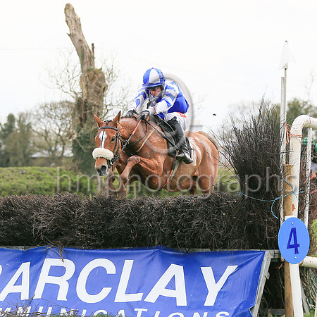 01st LA FELINE (FR) and Derek O'Connor ( 1 , ROYAL BLUE,white chevron; white sleeves,royal blue chevrons; white  royal blue qtd cap ) Trainer: Sam Curling , Owner : J. O'Leary