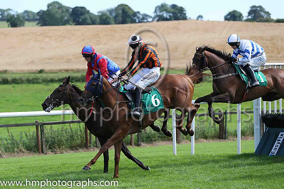 03rd Flashing Baton and B Hayes ( 1 , white and royal blue chevrons ) Trainer - W J Burke , Owner - F A Hayes  W J Burke
