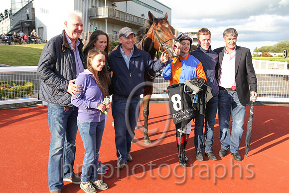 1st No 8 Plough Boy (IRE) (14) - Jockey: R P Downey (5) - Trainer: G Donnelly - Colours: orange  blue hlvd