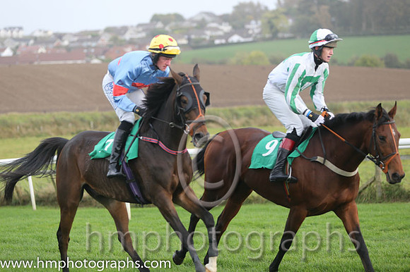 11 Brown Eyed Joe and B F Cawley - U - 11th (7 ,Blue, red hoop ) Trainer - T Cummins  03 Flying Bella and A F O'Neill - - 03rd (9 ,white, green square white centre ) Trainer - E Doyle