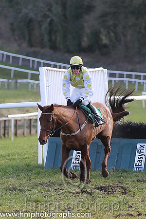 Race 4 14th - Keith's Delight (IRE) (3 ) Jockey: B Hayes (3) - Trainer: P A Fahy - yellow, white stars
