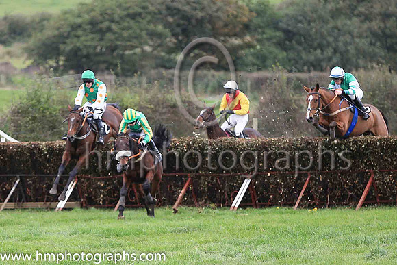 01st TALKISCHEAP and B O'Neill ( 2 ,emerald green, orange spots ) Trainer: Donnchadh Doyle,, Owner : Syndicate Monbeg