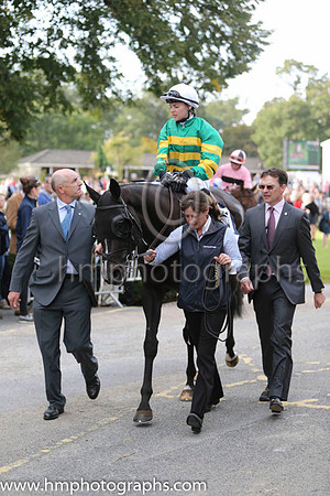 11 Egyptian Warrior and Anastasia O'Brien - - 11th (7 ,emerald green and orange hooped ) Trainer - A P O'Brien