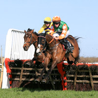 01st No Thanks   and D P Maxwell ( 7 , green, white star ) Trainer - M J Smith , Owner - Rory Doyle